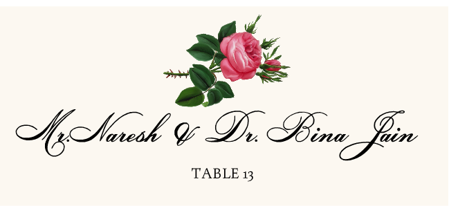 Roses Assortment  Place Cards
