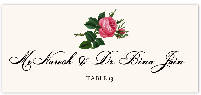 Roses Assortment  Place Cards