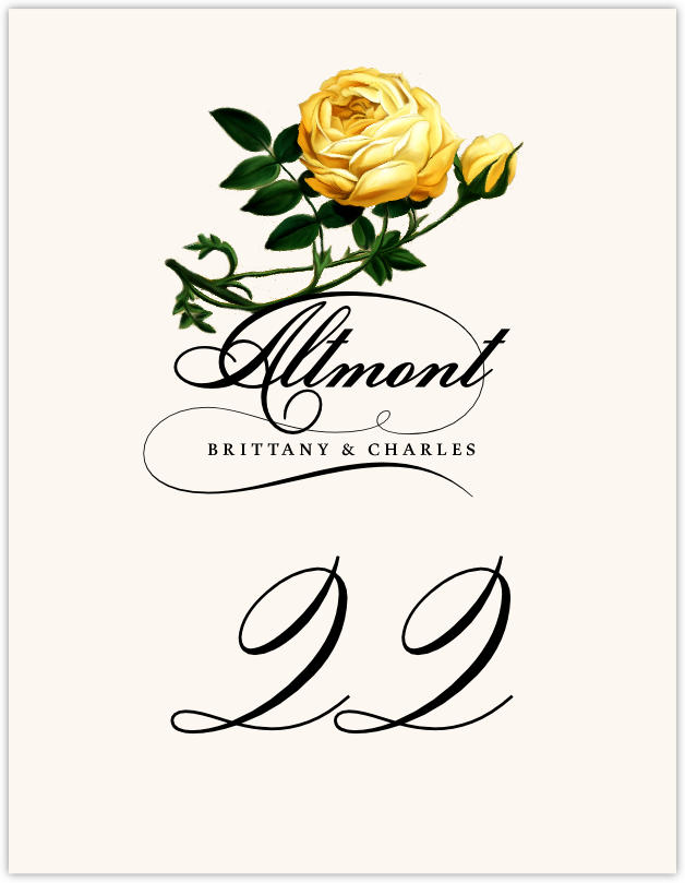 Roses Assortment  Table Numbers
