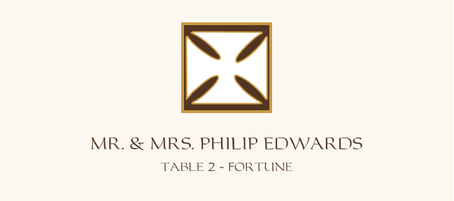 Adinkra Square  Place Cards