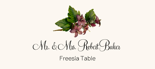 Assorted Flowers  Place Cards