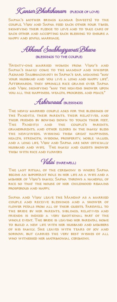 Ganesha Indian Wedding Ceremony  Wedding Programs