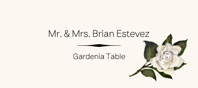 Gardenia  Place Cards