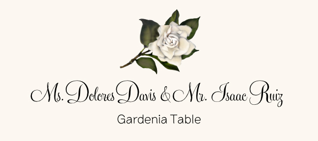 Assorted Flowers  Place Cards