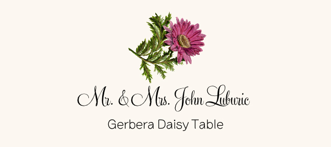 Assorted Flowers  Place Cards
