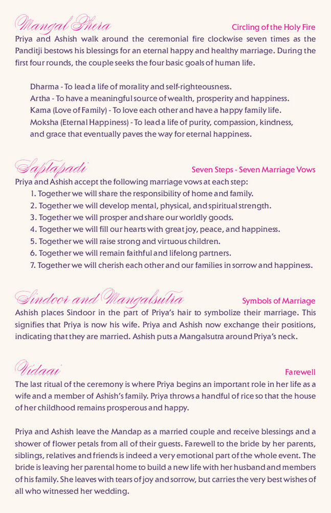 Gingee Ganesha  Wedding Programs