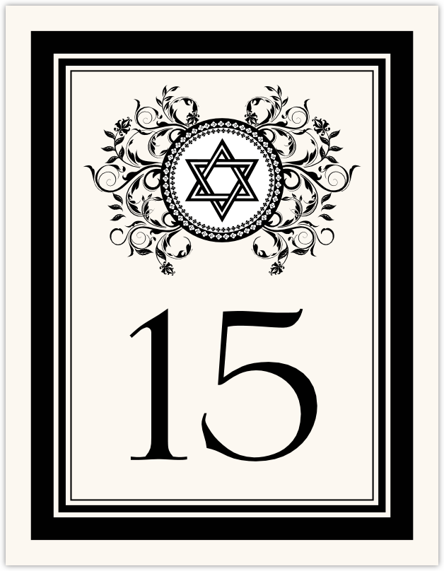 Gingee Star of David  Table Numbers