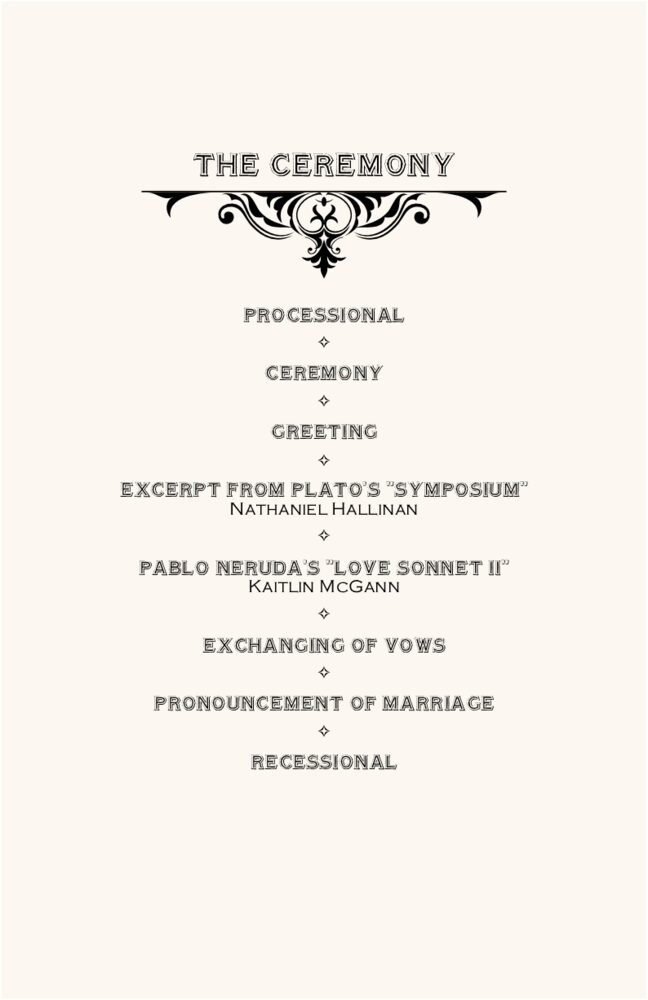 Golden Slipper Vintage  Wedding Programs