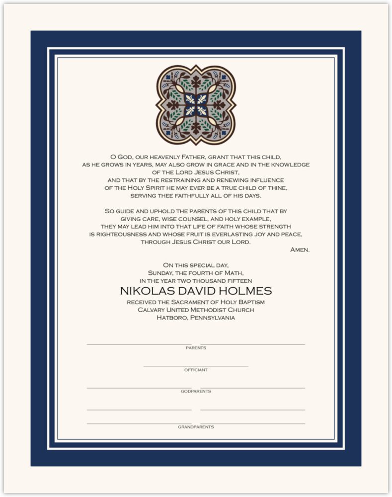 Gothic Symbol  Baby Certificates