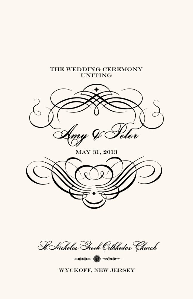 Greek Orthodox 01  Wedding Programs