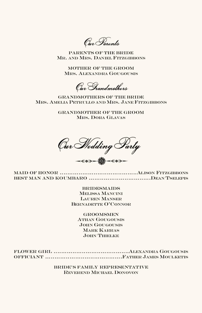 Greek Orthodox 01  Wedding Programs