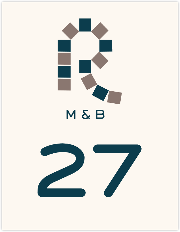 Contemporary Monogram 44  Table Numbers