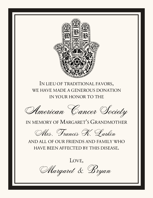 Hand of Miriam  Donation Cards