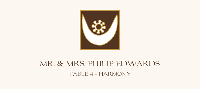 Adinkra Square  Place Cards
