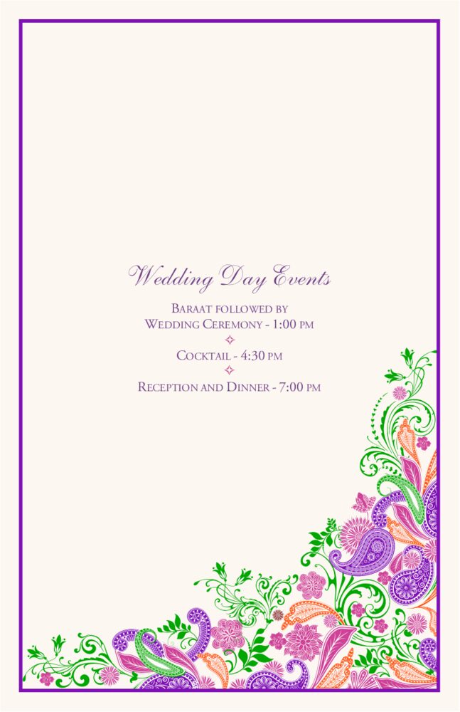 Paisley Garden - Pink & Purple  Wedding Programs