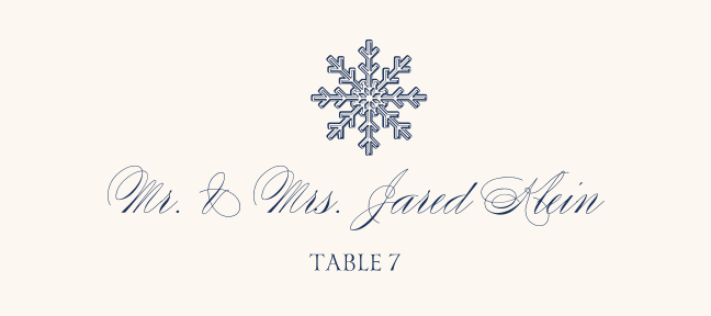 Snowflake Drawings Assortment  Place Cards