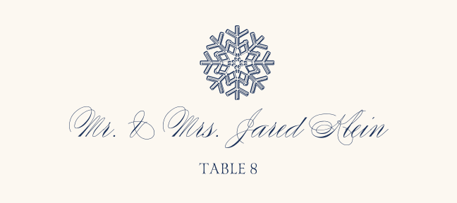 Snowflake Drawings Assortment  Place Cards