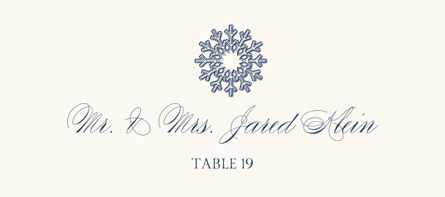 Snowflake Drawings Assortment  Place Cards