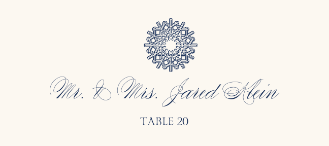 Snowflake Drawings Assortment  Place Cards