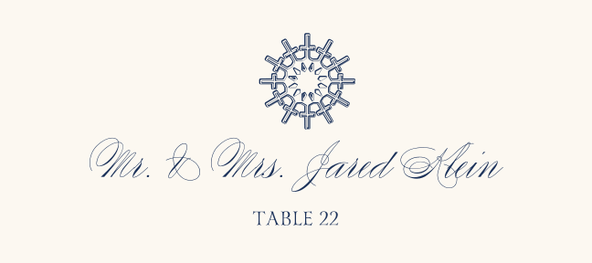 Snowflake Drawings Assortment  Place Cards