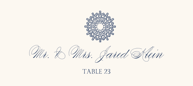 Snowflake Drawings Assortment  Place Cards