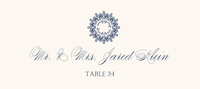 Snowflake Drawings Assortment  Place Cards