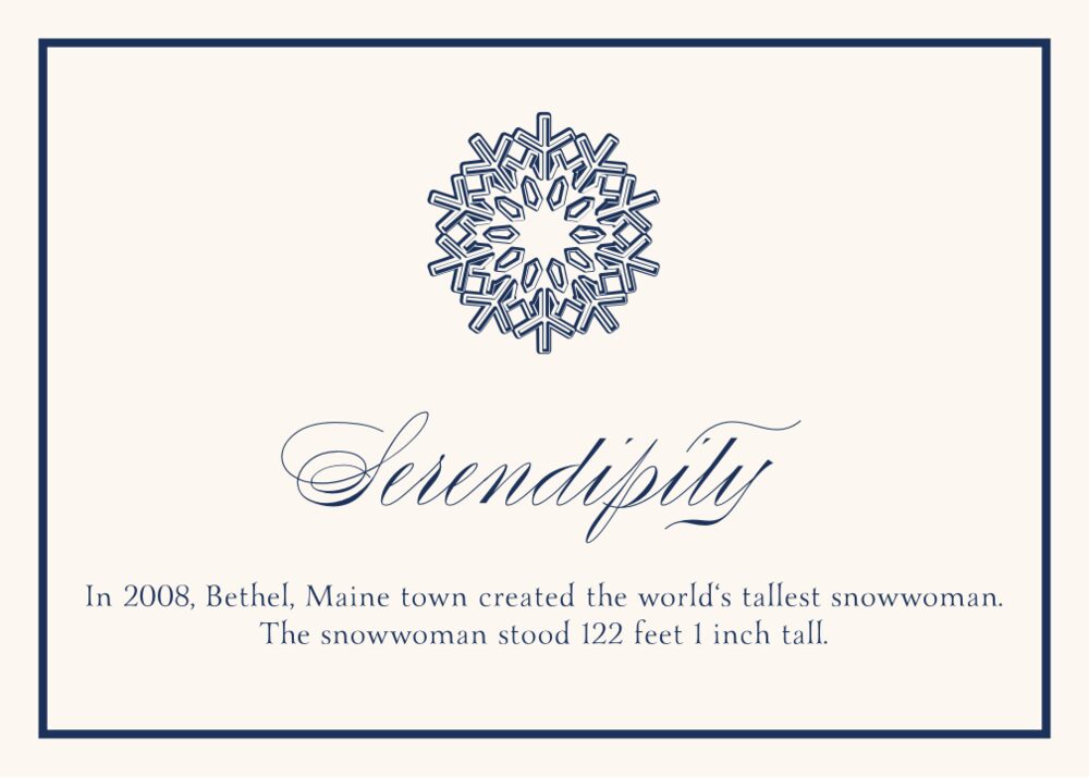 Snowflake Drawings Assortment  Memorabilia Cards