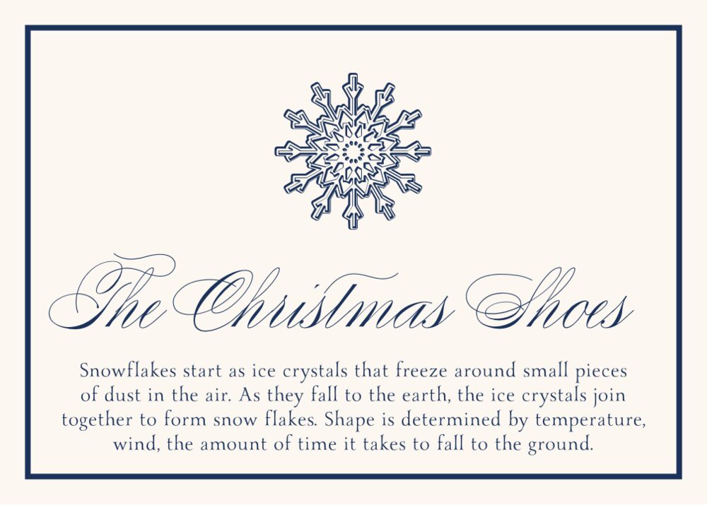 Snowflake Drawings Assortment  Memorabilia Cards