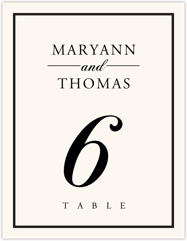 Homecoming  Table Numbers