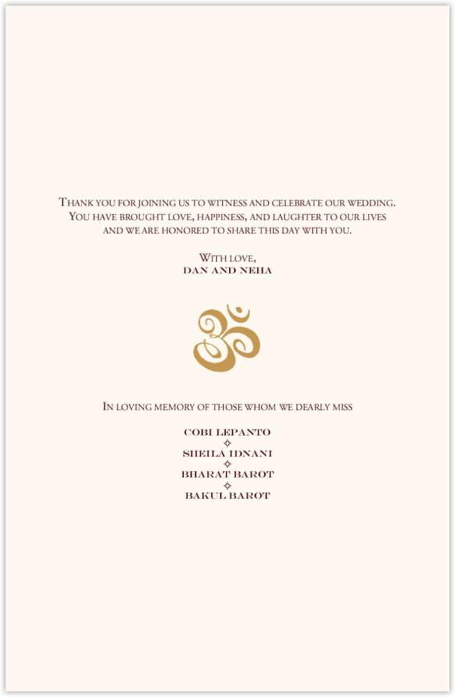 My Paisley Life Hindu Wedding Card  Wedding Programs