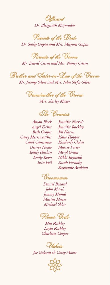 Sari Pattern  Wedding Programs