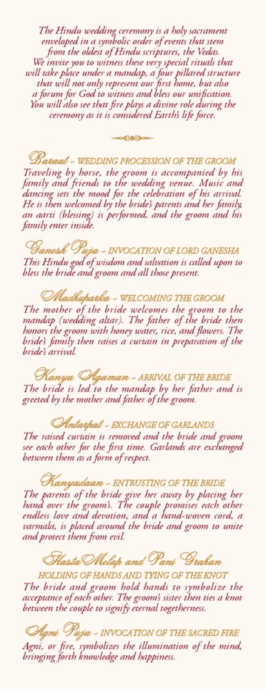 Sari Pattern  Wedding Programs