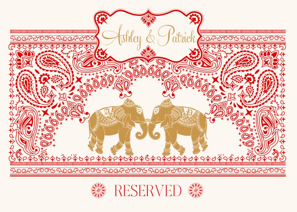 Paisley Bandana Elephants  Table Names