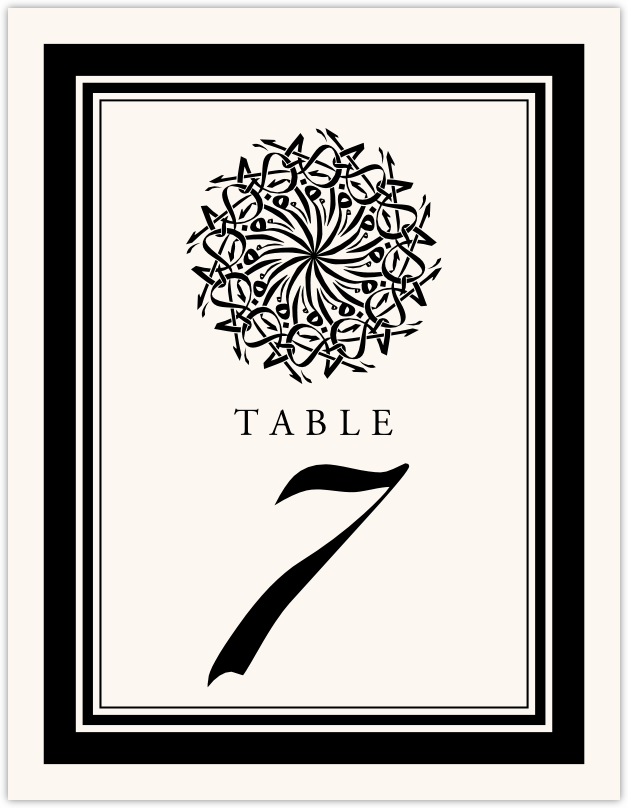 Islamic Symbol 13  Table Numbers