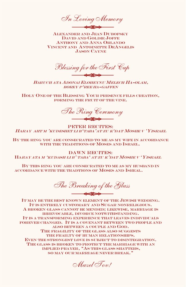 Elegance and Engravers  Wedding Programs