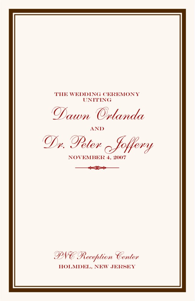 Elegance and Engravers  Wedding Programs
