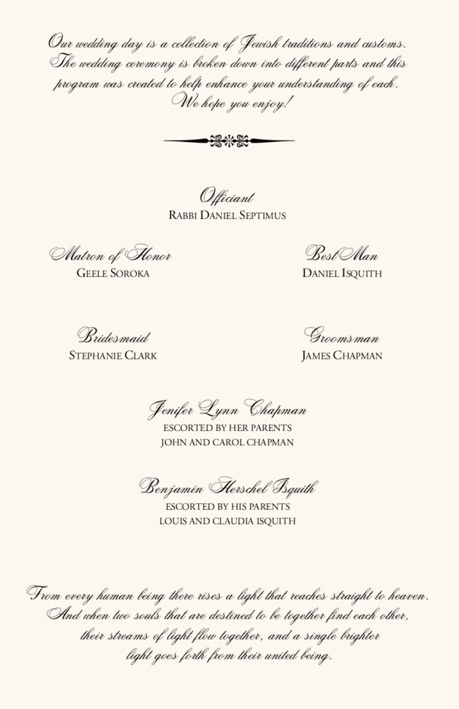 Branched-Two Trees  Wedding Programs