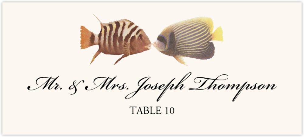 Kissing Fish  Place Cards