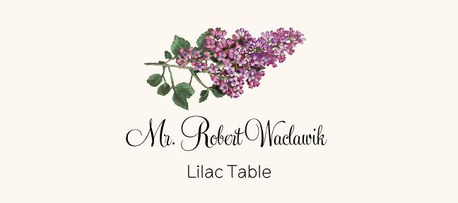 Assorted Flowers  Place Cards