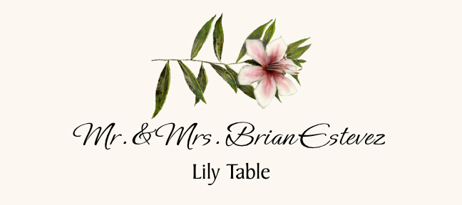 Lily  Place Cards