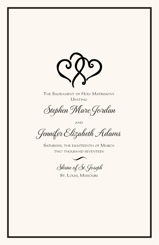Linked Hearts  Wedding Programs