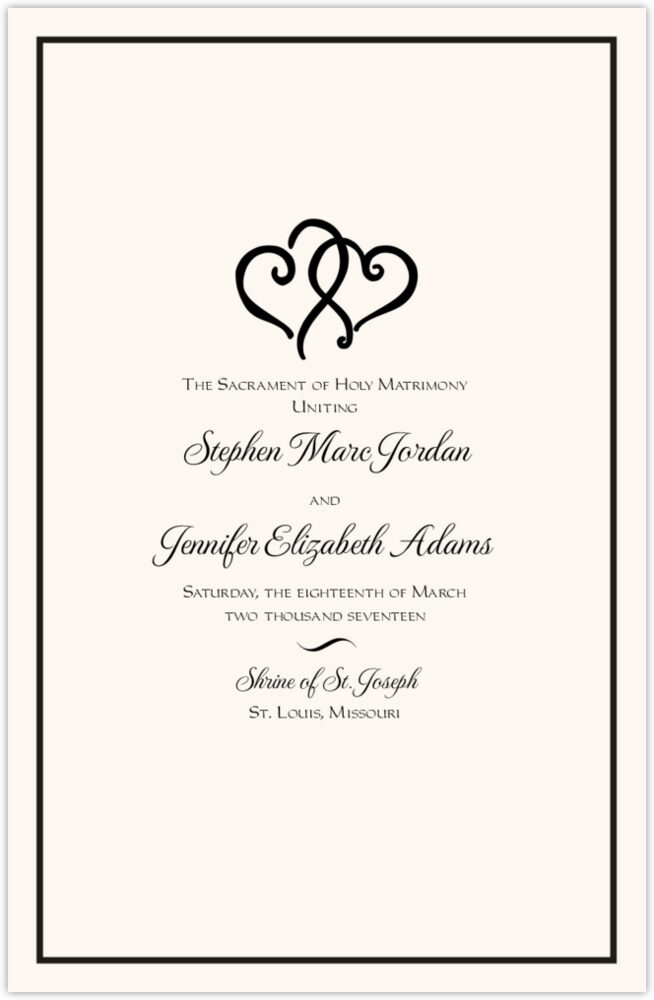 Linked Hearts  Wedding Programs