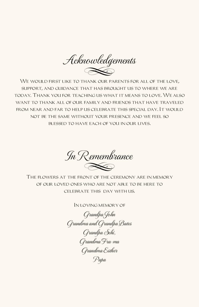 Linked Hearts  Wedding Programs