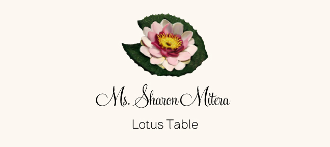Assorted Flowers  Place Cards