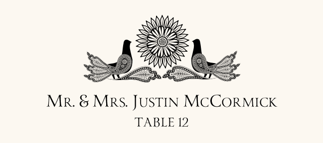 Love Dove  Place Cards