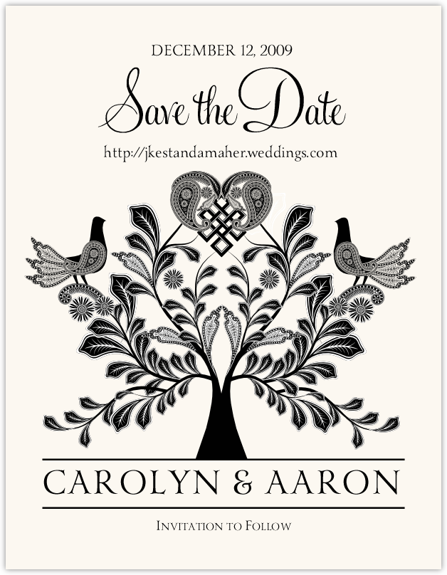 Love Dove Tree of Life  Save the Dates