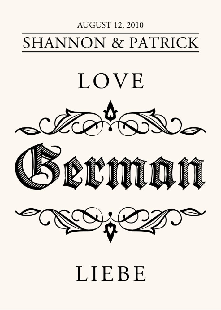 Love in Languages  Table Names