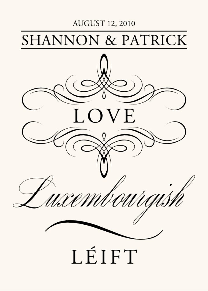 Love in Languages  Table Names