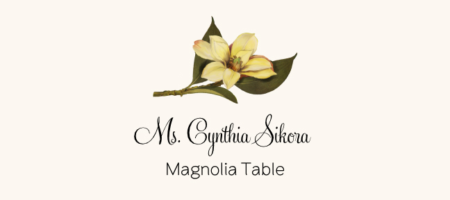 Assorted Flowers  Place Cards