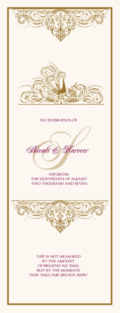Majestic Pompous Peacock  Wedding Programs